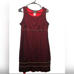 Vintage 90s Y2K Girlfriends LA Burgundy Mini Dress Sz 2X
